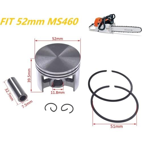 Big Bore 52mm Piston Kit Piston Pin Ring Circlip Clips Set For STIHL 046 MS460 Chainsaw Engine Motor Replace Part 1128 030 2009