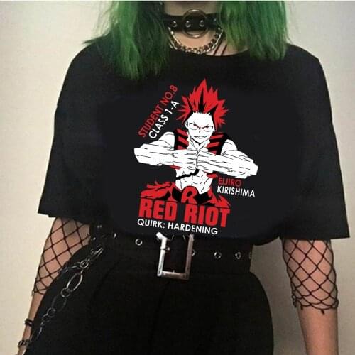 My Hero Academia Eijiro Kirishima T-shirt for Men Women Short Sleeve Tee Tops Gift