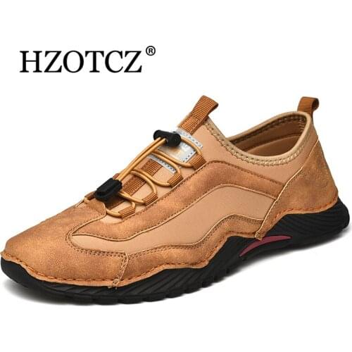 New Fashion Soft Leather men Casual Shoes Handmade Men Shoes Vintage Loafers Men Flats Hot Sale Moccasins Sneakers Plus Size