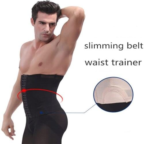 Men Waist Trainer Slimming Belt Tummy Reducer Body Shaper Underwear Girdle Fat Burn Belly Waist Cincher Abdomen Trimmer Corset