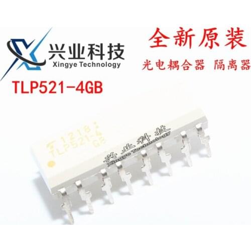 Xinyuan 10pcs/lot TLP521-4GB DIP-16 TLP521-4 TLP521 OPTOISO 5.3KV 4CH TRANS 16DIP