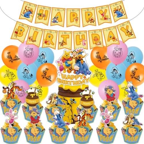 Disney Balloons Set Winnie The Pooh Birthday Party Decorations Baby Shower Decor Kids Party Winnie The Pooh Balloon Air Globos