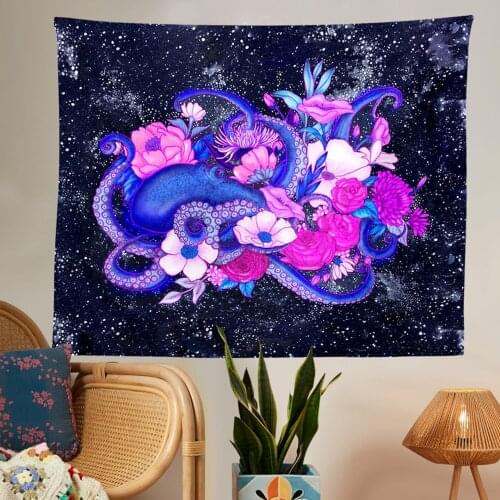 Psychedelic Mandala Tapestry purple mushroom Wall Hanging Boho Decor Wall Cloth Tapestries Hippie Mandala Wall Carpet