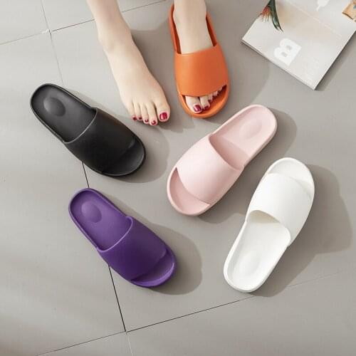 Women Slippers Soft Ladies/mens Thick Bottom Slipper Women Indoor Bathroom Anti-slip Floor Slides Deodorant Silent Slippers