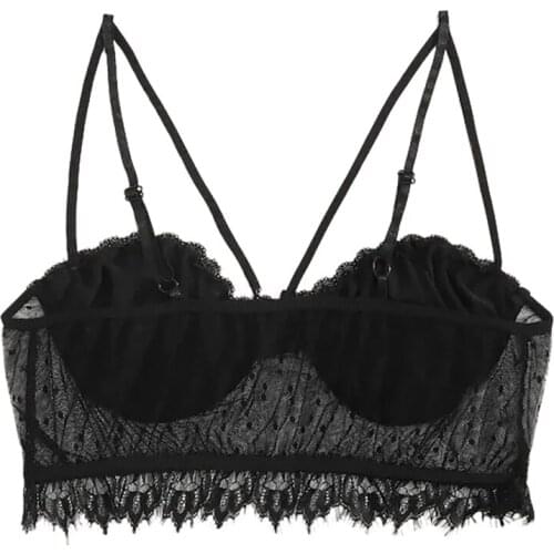 Women Sexy Lace Plus Size Bra Lace Bralette Halter Lacy Lingerie Top Wireless Ultra Soft Cup Sleep wear Hot