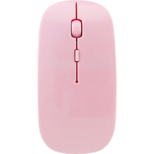 Wireless Ultra-Thin 2.4G Mouse 1600DPI Ergonomic USB Optical Mause Cute Solid Color Personality Protable Mice For Laptop PC Mac