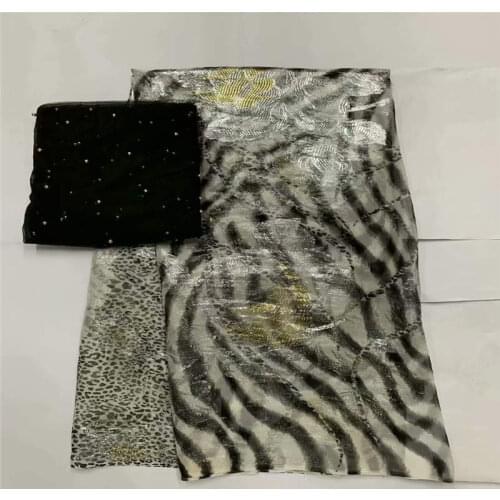 2019 High Quality Silk Fabric For Lady Dress Embroidered Silk Fabric African Metallic Silk Fabric! XLF5217