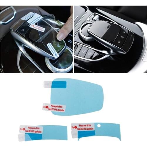 3x Center Console Mouse Touch Protective Film For Mercedes Benz C E S V GLC GLE E7CA