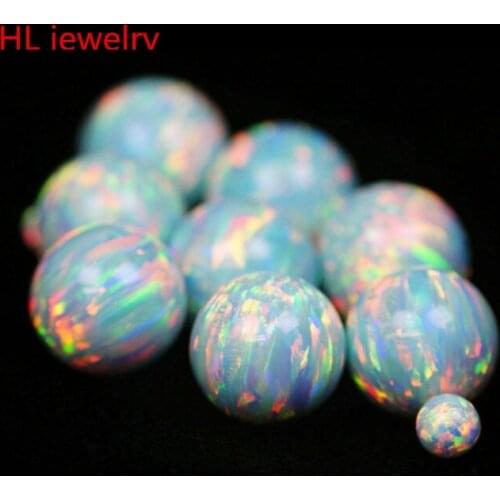 50PCS/Lot 8MM Opal Beads Jewelry Working Stud&Drop Earrings/ring/Bracelet/Necklaces For Women Op03 Synthetic Opal Beads