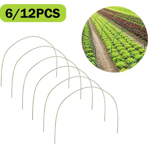 6PCS Plant Grow Tunnel Hoop 2.4/3.2/4mm Support Hoops for Garden Stakes Plant Support Holder Farm Agriculture Tool Plant Holder
