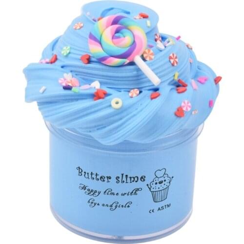 6Pc Butter Slime with Candy Slime Watermelon Slime and Pineapple Slime Soft Gift