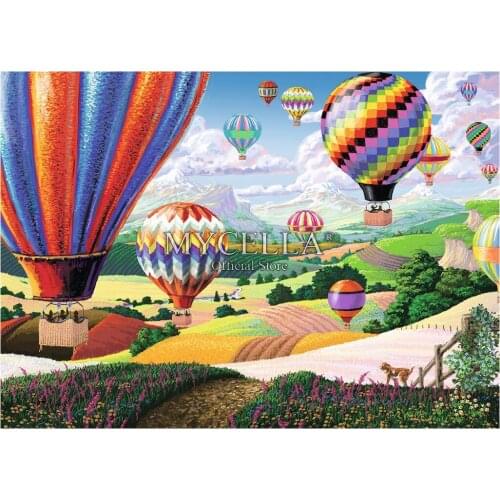5D DIY Diamond Painting,Brilliant Balloons,Hot Air Balloons,Full,Diamond Embroidery,Cross Stitch,Crystal,Mosaic,Crafts,Landscape