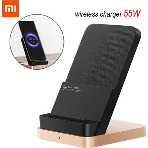 Xiaomi Vertical Air-cooled Wireless Charger 55W Max with Flash Charging Qi Compatible Multiple Safe Stand Horizontal for Mi 10