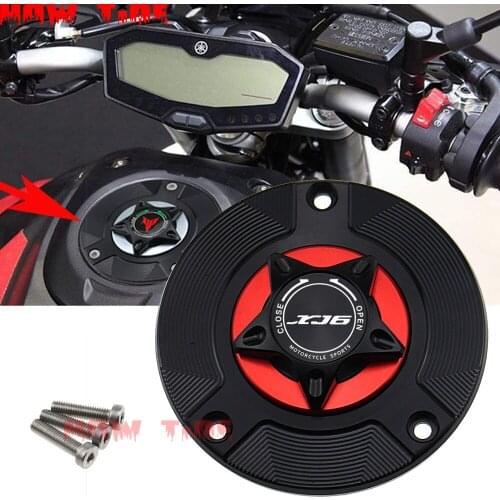 CNC Aluminum Keyless Motorcycle Accessories Fuel Gas Tank Cap Cover for YAMAHA XJ6 DIVERSION FZ-6R 2009-2015, FZ6 N/S 2004-2009
