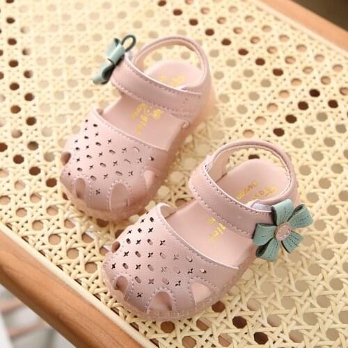 2021 New Korean Baby Sandals Soft Sole Baby Toddler Shoes Girls Shoes Non-Slip Princess 1-3 Summer