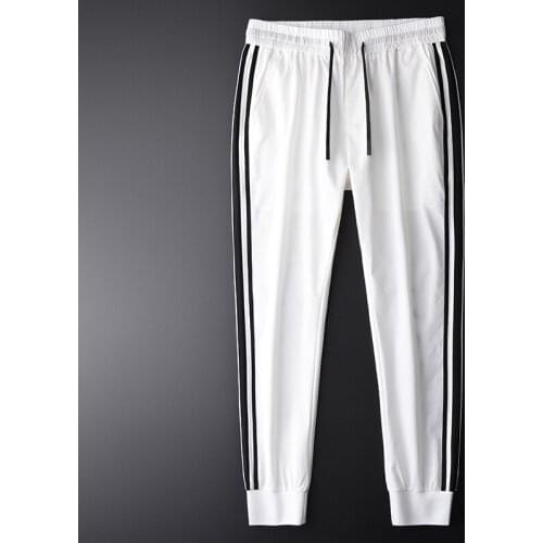 Classic Men Jogger Pants Luxury Fashion Side Contrast Color Casual Pants Men Plus Size 4xl Summer Slim Fit Sport Mens Trousers