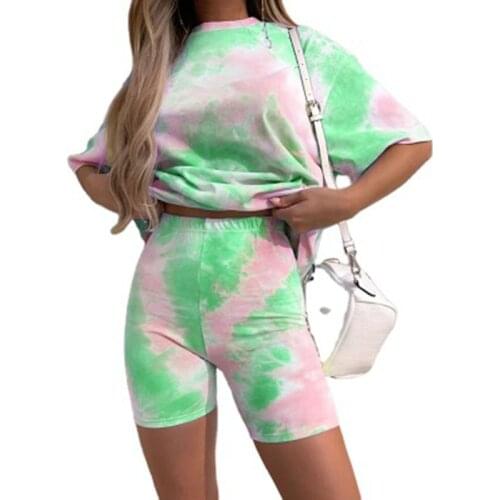 Two Piece Set Women Y2k Plus Size Clothing Women Blouses Casual Short Sleeve Clothes Female Crop Top Ladies Sweat Suit Summer Cl