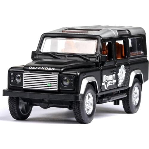 1:32 scale Hot orv wheels diecast car 1990 Land Defender Rover metal model with light and sound pull back vehicle alloy toys