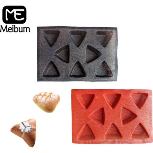 Meibum 2 Types Homemade Eclair Bun Baguette Baking Mold Cookie Bread Bake Non Stick Tray Porous Glass Fiber Silicone Mould
