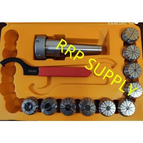 MT2xER40 collet chuck set with 10pcs 0.008mm high precision ER40 collets