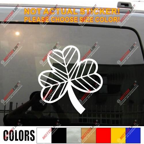 Shamrock Clover Decal Sticker Ireland Irish Car Vinyl pick size color die cut d