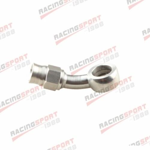 Stainless Steel 30 Degree 3AN AN3 To 10.2mm Banjo Eye Hose Fitting & Seal Washer