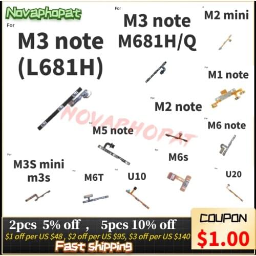 Novaphopat Flex Cables For Meizu M3 Note Phones