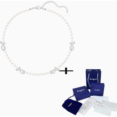 SWA 2020 New Fashion High Quality Exquisite White Leonore Necklace For Wife To Send Mother Birthday Mothers Day Romance Gift