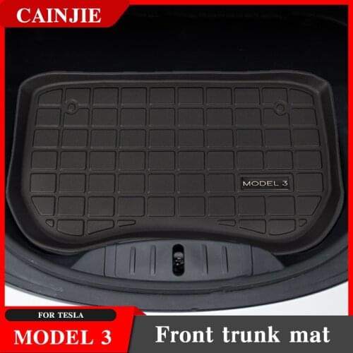 New Model 3 Car Front Trunk Mat For Tesla Model 3 2021 Accessories TPE Upper Trunk Mat Waterproof Lower Trunk Mat
