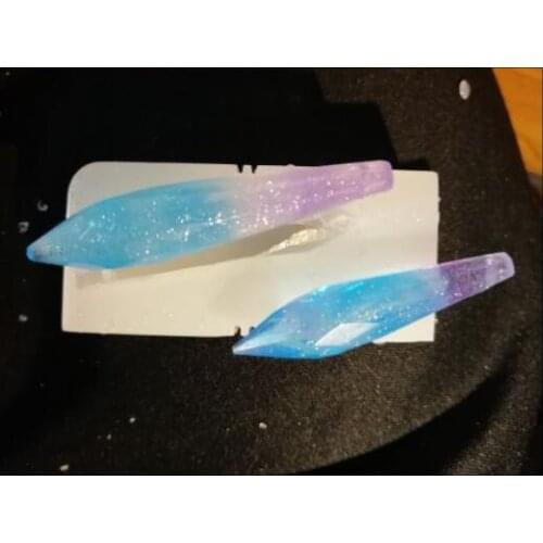 New Transparent Silicone Diamond cut surface Pendant Mould For Resin Real Flower DIY Mould Jewelry Making Tool