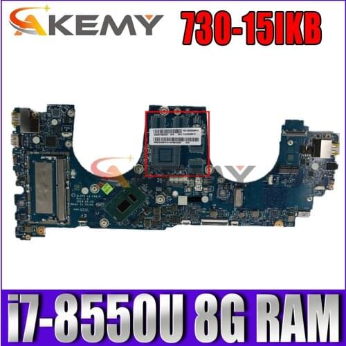 Original DLZP5 LA-F661P Motherboard For Lenovo Yoga 730-15IKB Laptop Motherboard With CPU i7-8550U 8G RAM DDR4 100% test work