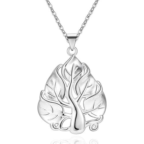 DOTEFFIL 925 Sterling Silver 18-Inch Hristmas Tree Pendant Necklace For Women Fashion Wedding Engagement Party Charm Jewelry