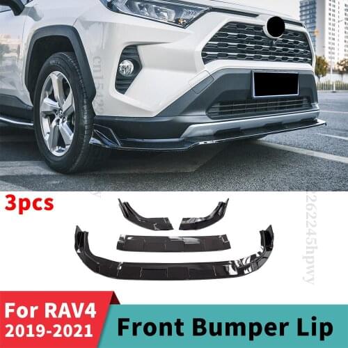 Front Bumper Lip Chin Deflector Protector Guard Decoration High Quality Splitter Cover Trim For Toyota RAV4 2019 2020 2021