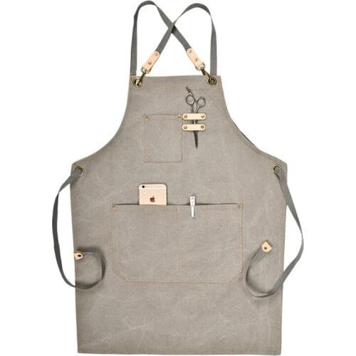 Washed retro canvas restaurant mens and womens gallery work apron painting