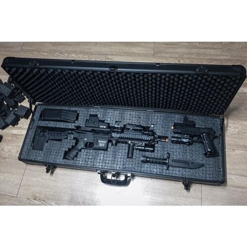 Extended Aluminum Alloy ToolBox Suitcase Instrument Case Fish Pole Case Equipment Safety Box Storage Box With Sponge