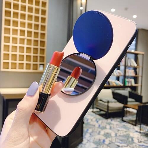 Luxury Cute Oval Heart-shaped Tempered Glass Phone Case For iPhone 12 11 Pro Max XSmax XR X SE 8 7 6 Plus Mirror Silicone Cover