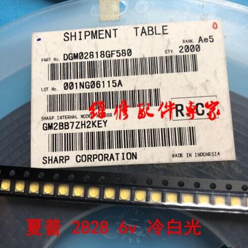 2000pcs good FOR Repair Sharp LED LCD TV TV backlight lights with light beads light-emitting diode 2828 accessories 6V