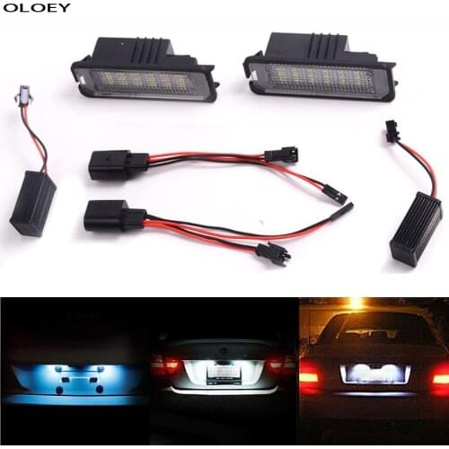 LED Number License Plate Light Lamps for VW GOLF MK4 5 6 Polo 9N Passat EOS 12V 5W License Plate Lights Backlight Error free