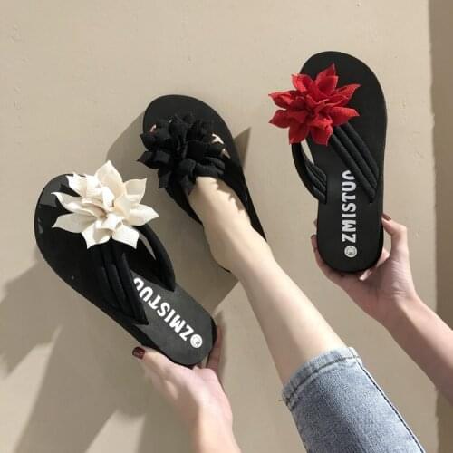 Womens Sandals New Summer Outdoor Fashion Flip Flops Female Students Korean Flowers Womens Shoes Woman Shoes High Heels Sexy
