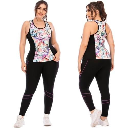 Women Plus Size Yoga Tops Sexy Sportswear Vest Gym Fitness Tight Sleeveless Tank Clothing Running Quick Dry Yoga Pants