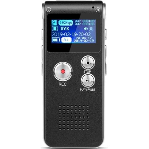 1pc Newest 8GB Voice Recorder USB Professional 30 Hours Dictaphone Digital Audio/Sound/Voice Recorder With WAV MP3 Music Player