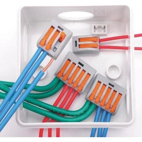 100PCS suyep Push Wire Connector Lever Terminal Block 222-412 222-415 Universal Connectors 28-12AWG Wall-Nut assortment kit