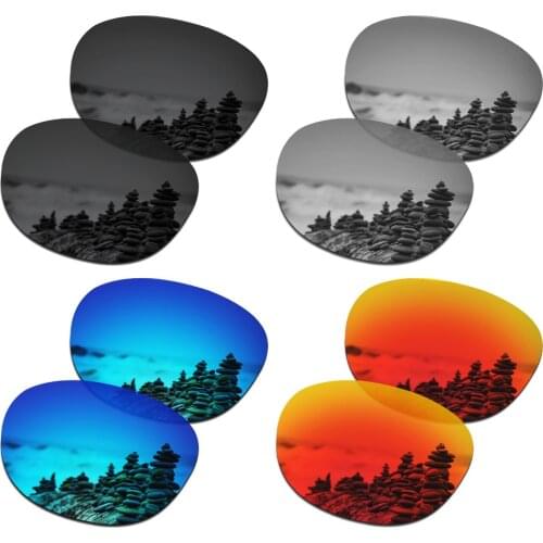 SmartVLT 4 Pairs Polarized Sunglasses Replacement Lenses for Oakley Latch - 4 Colors