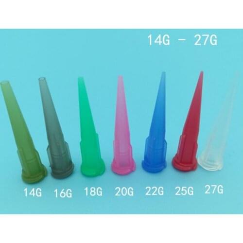 50PCS TT tapered needle Dispensing valve plastic head needle dispensing nozzle full plastic needle