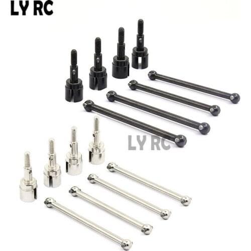 8pcs Steel Metal Drive Shaft 61mm Dogbones & Stub Wheel Axle 02033+02003 for HSP 1/10 94123 94122