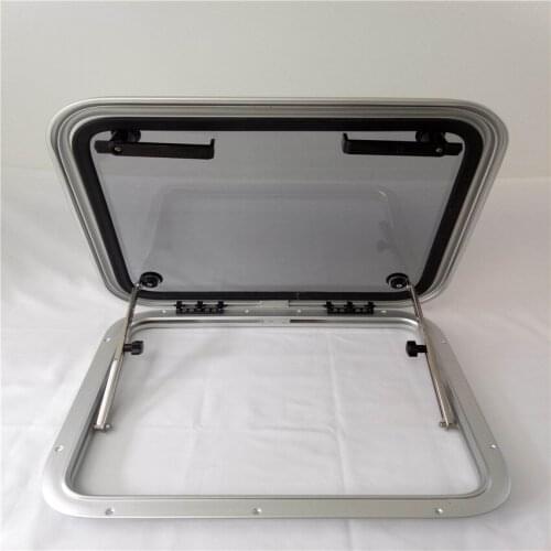 Aluminum Rectangular Hatch Window Porthole Porthlight With Tempered Glass 5 Size For Marine Boat Yacht
