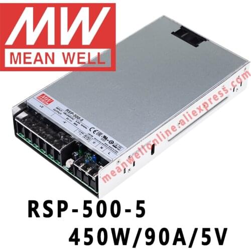 Mean Well RSP-500-5 meanwell 5VDC/90A/450W Single Output with PFC Function Power Supply online store