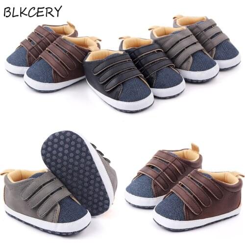Brand Shoes Newborn Baby Boys Shoes Infant Boy Loafers for 1 Year Old Soft Sole Crib Shoes Toddler Slippers First Walkers 0-18M