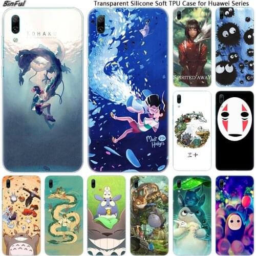 Hot Studio Ghibli Anime Soft Silicone Phone Case for Huawei Mate 10 20 Lite Pro Enjoy 9S Y9 Y7 Y6 Y5 2019 2018 Pro 2017 Fashion