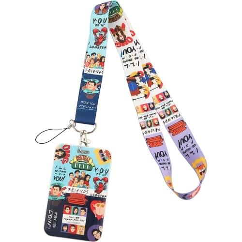 FD0264 Friends Humorous Plot Lanyard For Hang Rope Keycord USB ID Card Badge Holder Keychain DIY Card Cover With Lanyards Gift